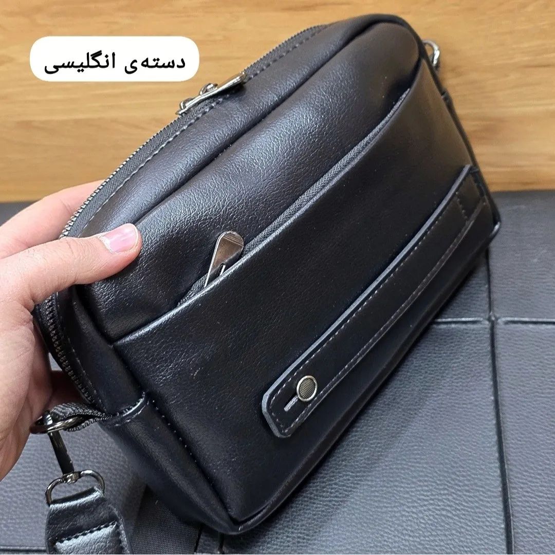 کیف دستی دوشی پاسپورتی مونت بلانک چرم خارجی درجه یک