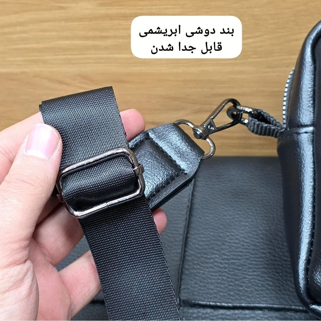 کیف دستی دوشی پاسپورتی مونت بلانک چرم خارجی درجه یک