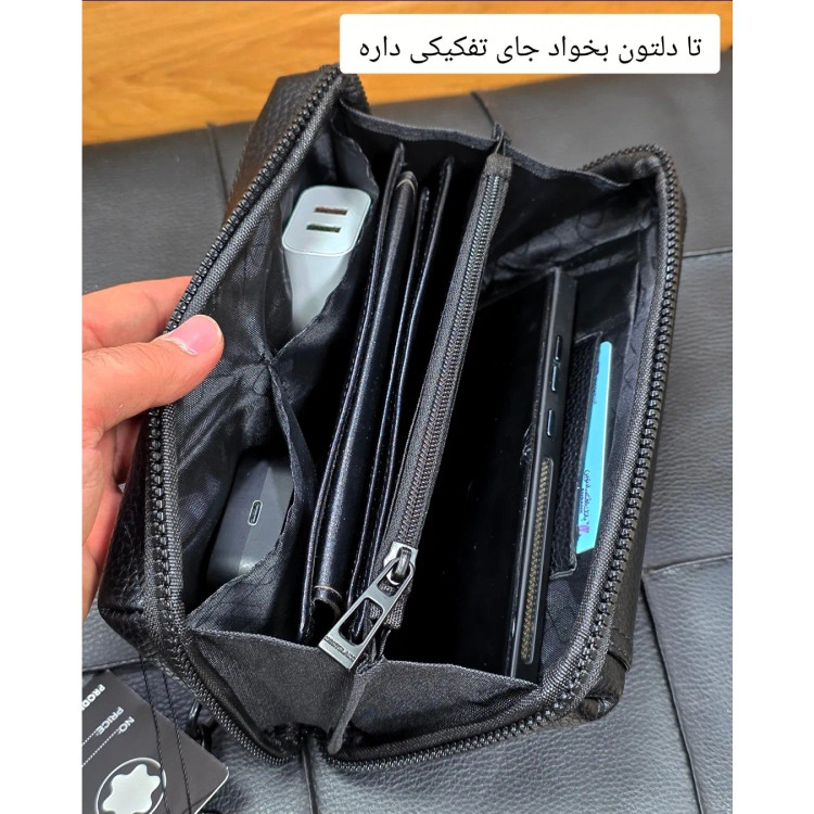 کیف دستی پاسپورتی مونت بلانک چرم وارداتی