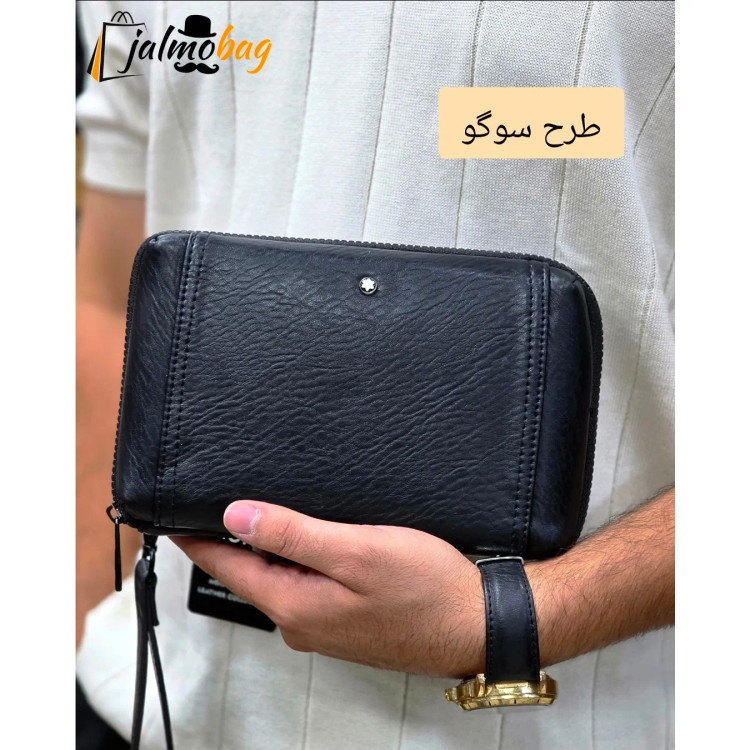 کیف دستی پاسپورتی مونت بلانک چرم وارداتی
