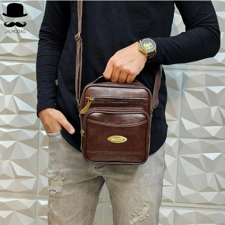 کیف دوشی مردانه چرمی دیپلمات بزرگ چرم صنعتی درجه یک
