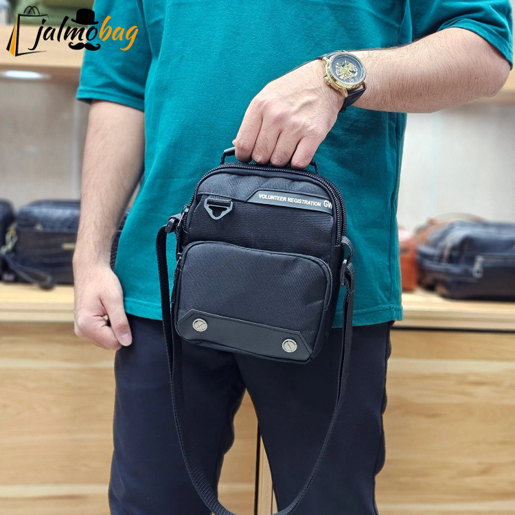 کیف دوشی دستی مردانه برزنتی اعلاء دو خانه ضخیم