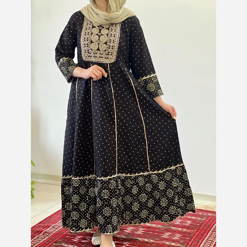 کرتی هندی زنانه جنس نخ وارداتی سایز بزرگ مدل کلوش قد 135