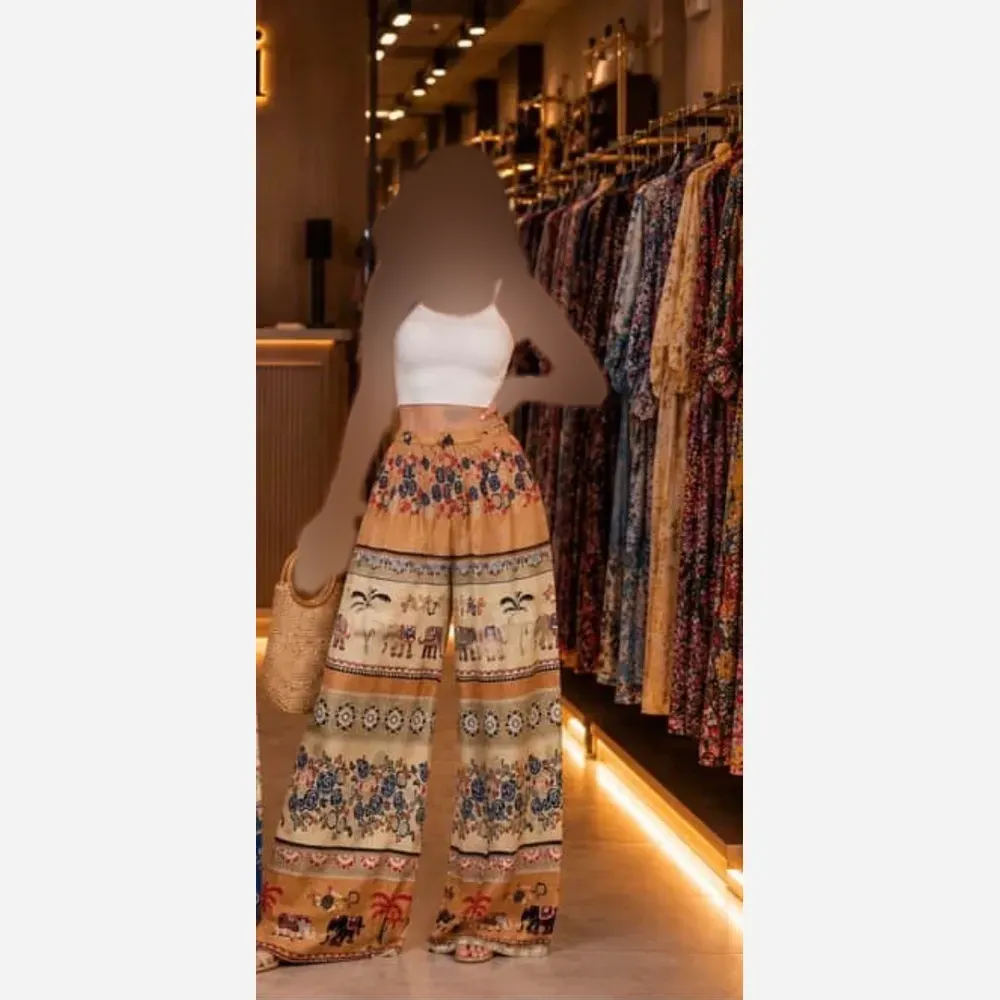 شلوار نخی طرح فیلی t8040