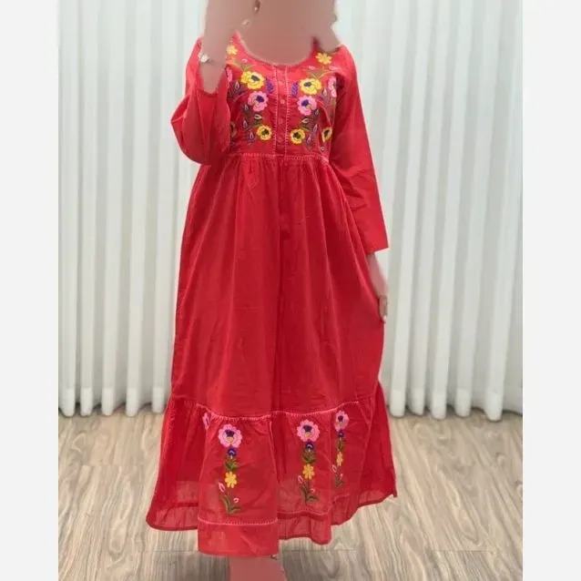 پیراهن گلدوزی هندی بلند SH7581
