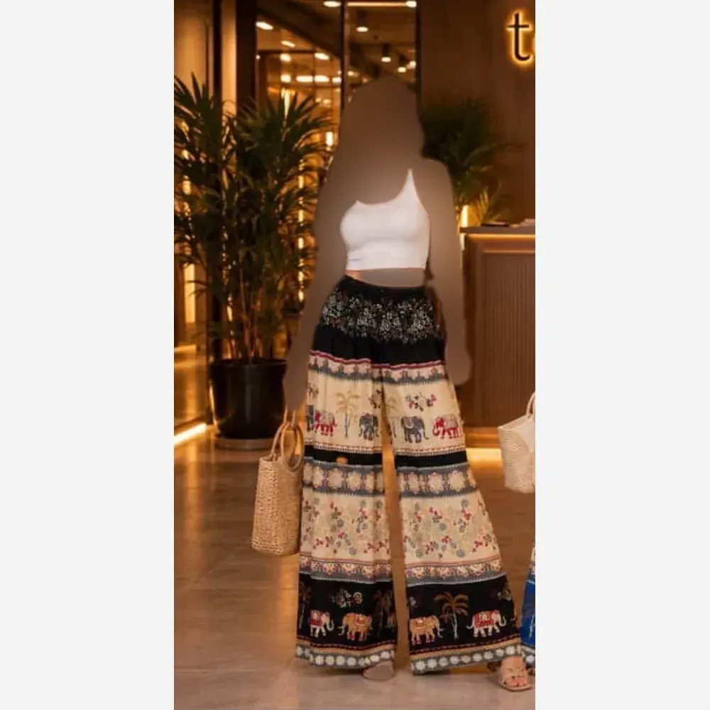 شلوار نخی طرح فیلی t8040