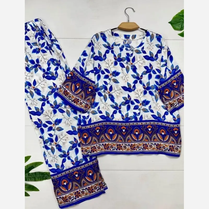 بلوز و شلوار نخی شیوان 7594