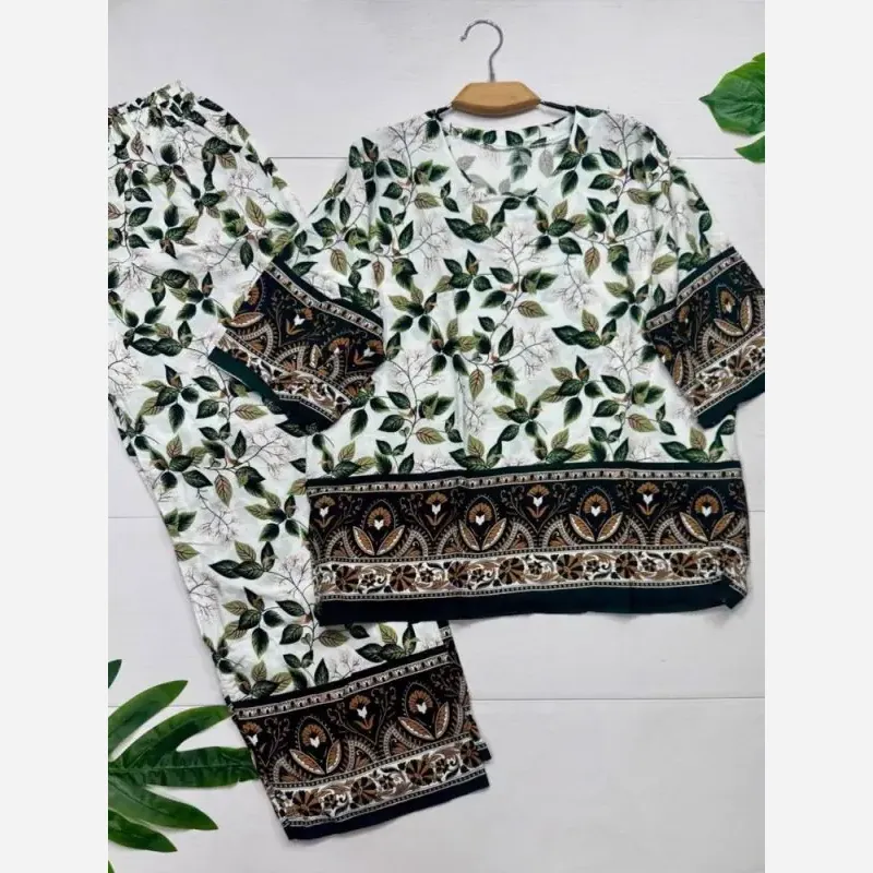 بلوز و شلوار نخی شیوان 7594