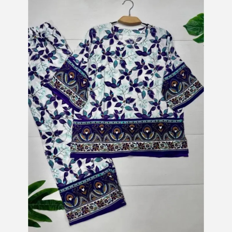 بلوز و شلوار نخی شیوان 7594