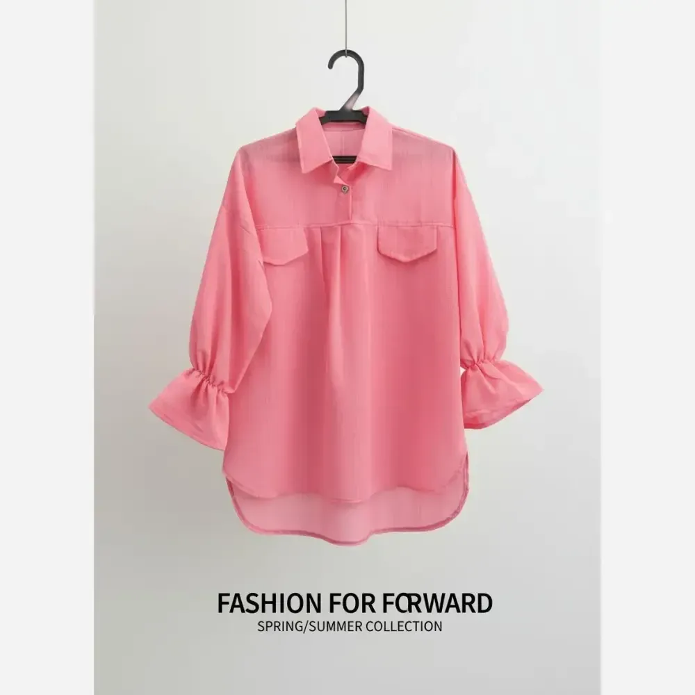 شومیز لینن مجلسی سینه چین چهارفصل زنانه سایز 38 تا 48