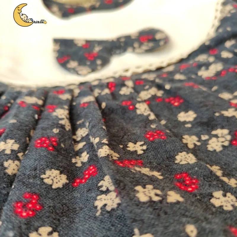 سارافون دخترانه گلگلی یقه دار مناسب 1 تا 3 سال و نیم