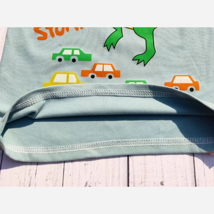 ست راحتی بچگانه طرح دایناسور جنس نخ پنبه وارداتی سایز 4 تا 9 سال