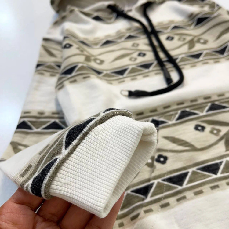 هودی لانگ طرح دار بنفش بچگانه