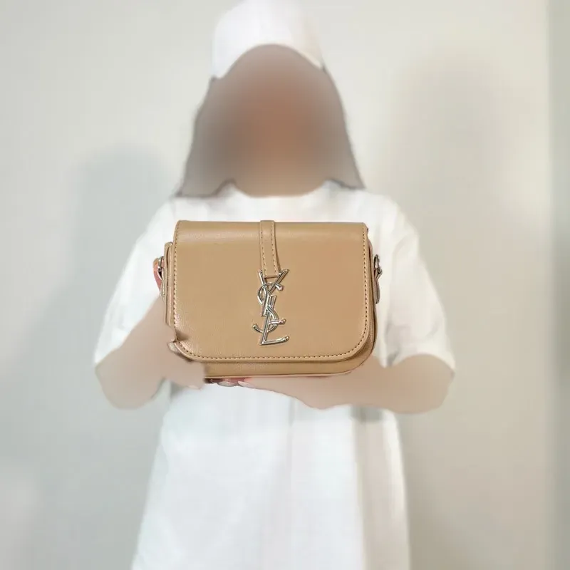 کیف دوشی زنانه چرم مصنوعی YSL ابعاد 20 در 16 سانتیمتر