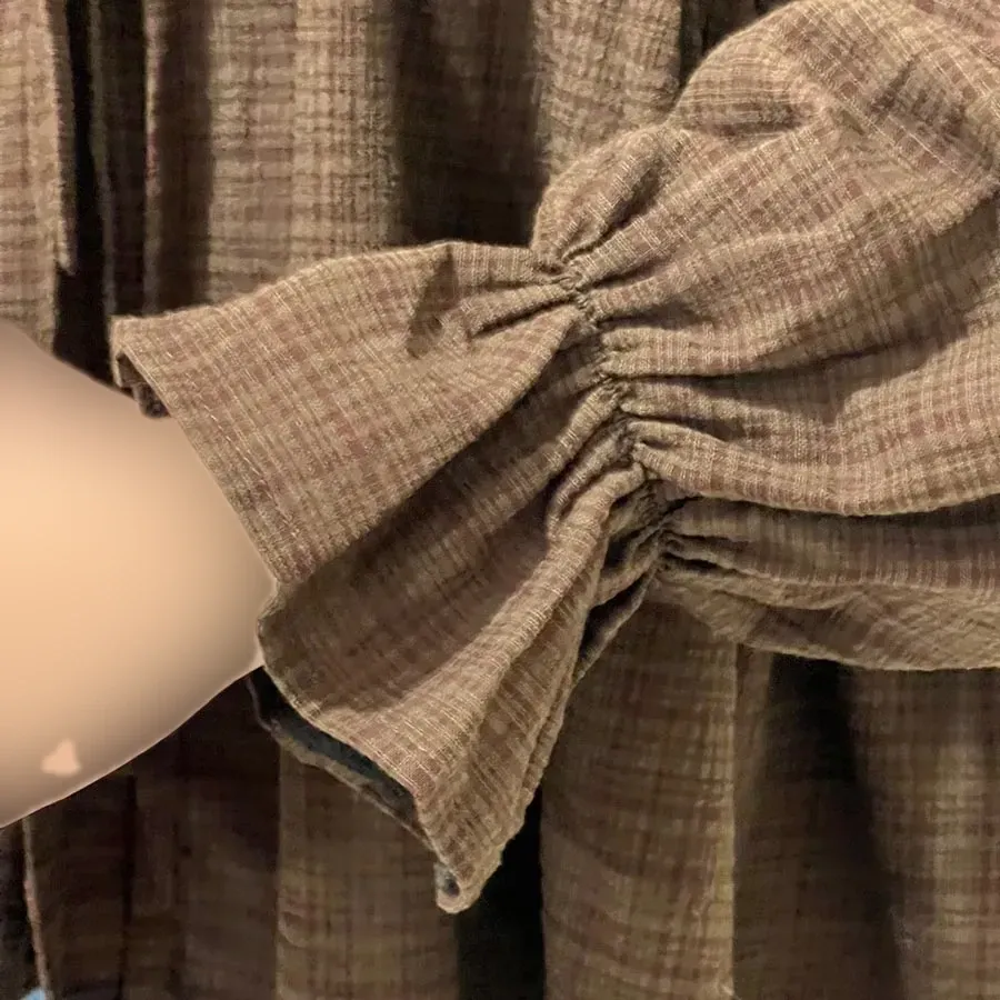 شومیز عروسکی گره ای زنانه جنس لینن فری سایز