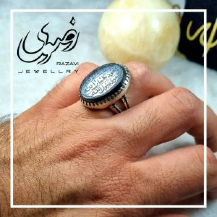 انگشتر حدید صینی مردانه با خواص افزایش رزق و روزی و اعتماد به نفس