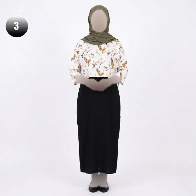 ست کراپ و سارافون زنانه طرح دار کد 11768