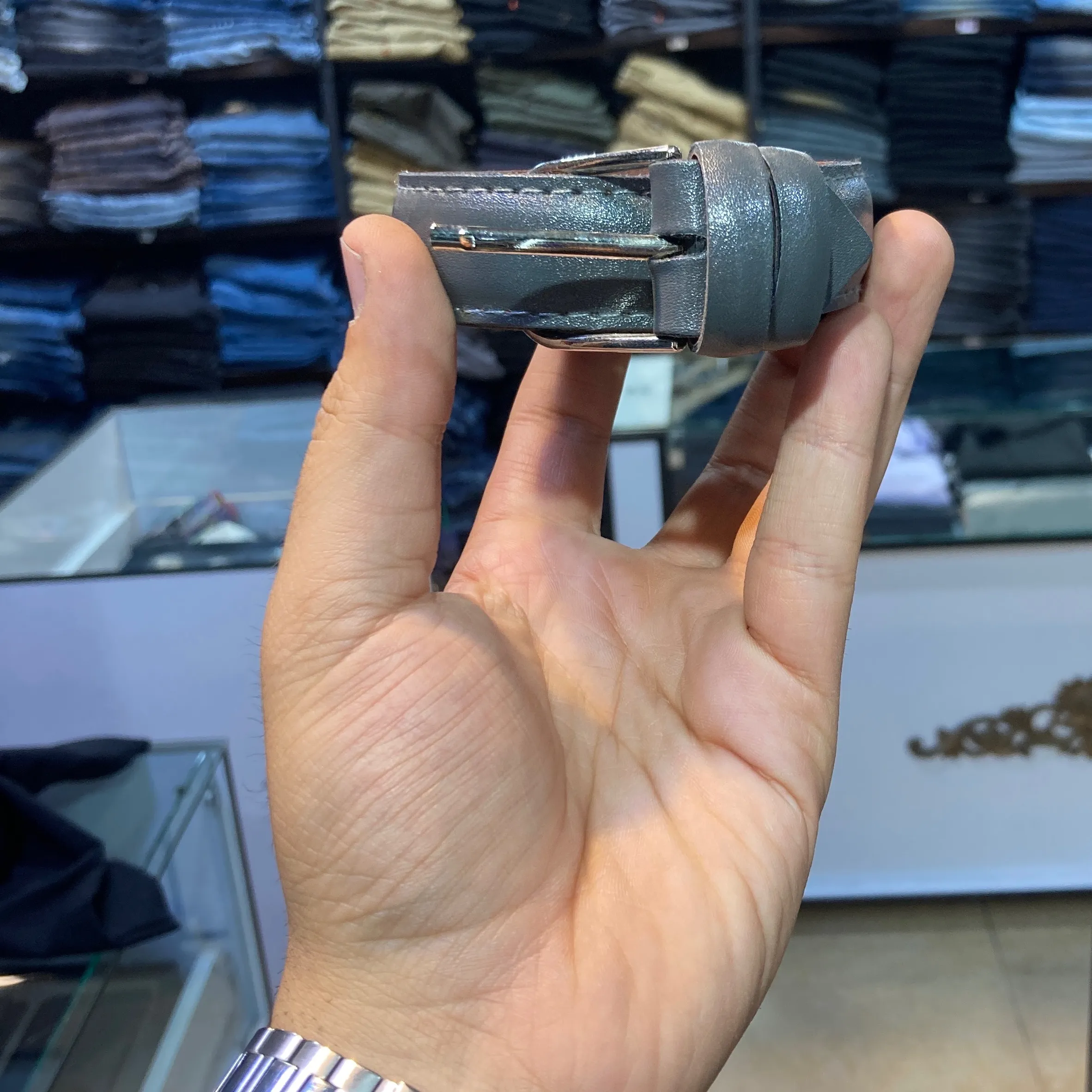 کمربند چرم مصنوعی زنانه باریک ساده طول 108 سانتی متر عرض 2 سانتی متر