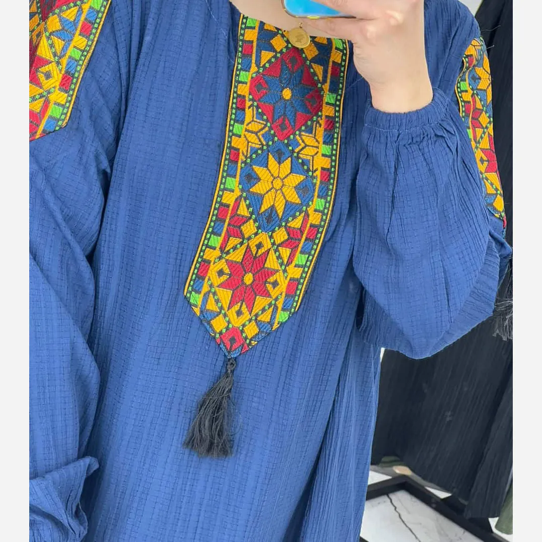 پیراهن زنانه کراش کتیبه ای فری سایز مناسب تا سایز 50
