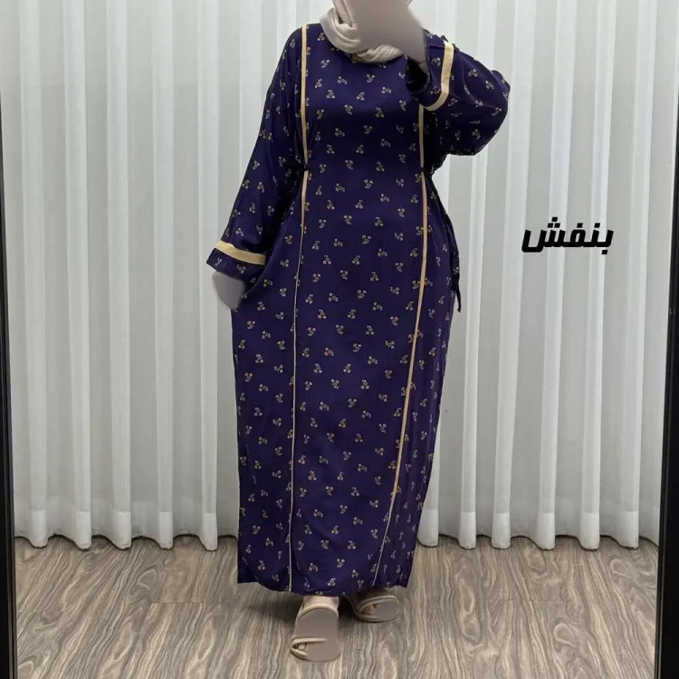پیراهن ساحلی زنانه نخی گلریز فری سایز مناسب تا سایز 52 با کمر کشی