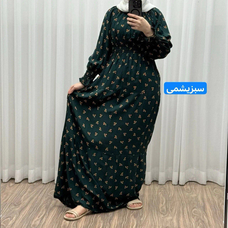 پیراهن ساحلی نخی گلریز زنانه فری سایز تا 50 بدون رنگ رفت سایه دهی ندارد