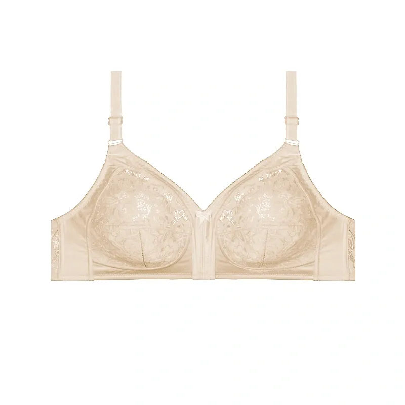 سوتین تمام دانتل دستک پرلون برند لین کاپ B بدون فنر