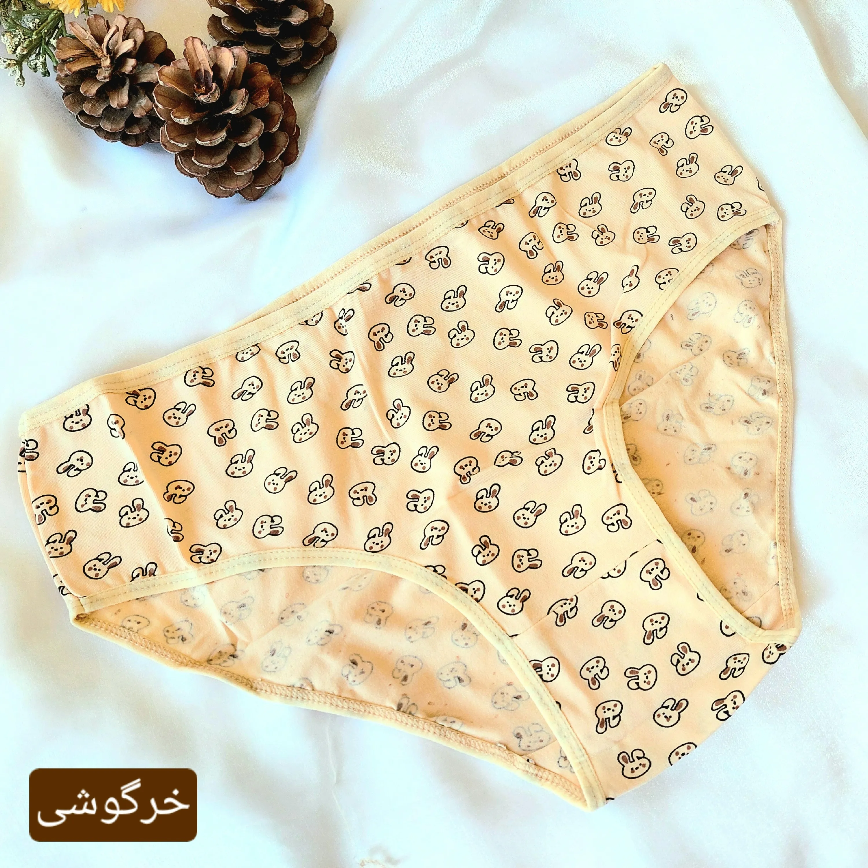 پک شورت زنانه نخی قواره دار سایز بزرگ 3XL طرح دار برند آلکیم
