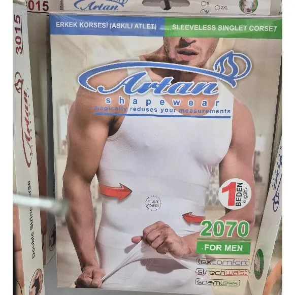 زیرپوش گنی مردانه آرتان مدل شکم و پهلو جمع کن رنگ سفید سایز S تا 3XL