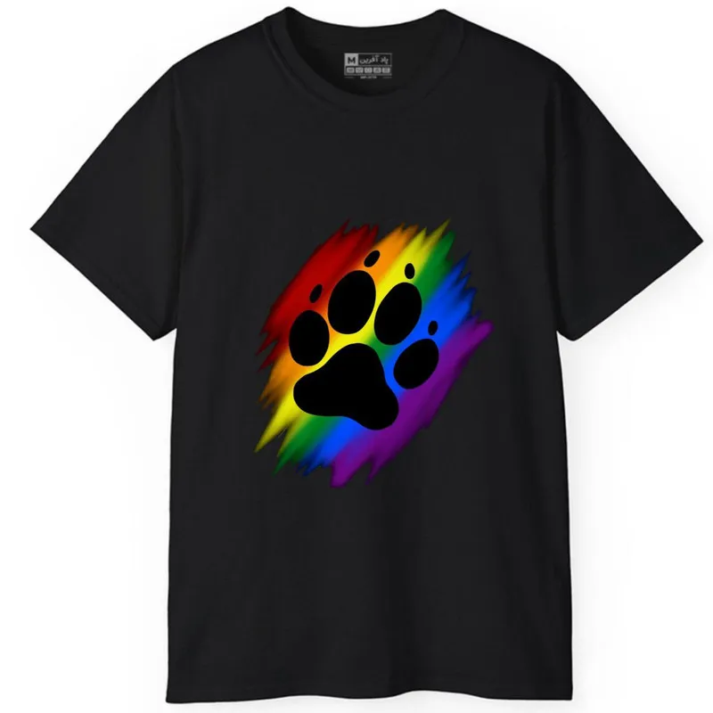 تیشرت آستین کوتاه مردانه پاد آفرین مدل پا گربه