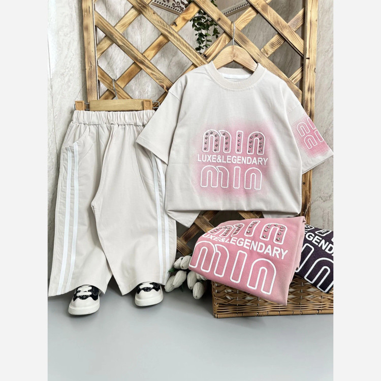 ست تیشرت و شلوارک دخترانه طرح پروانه | پارچه پنبه | قواره لش