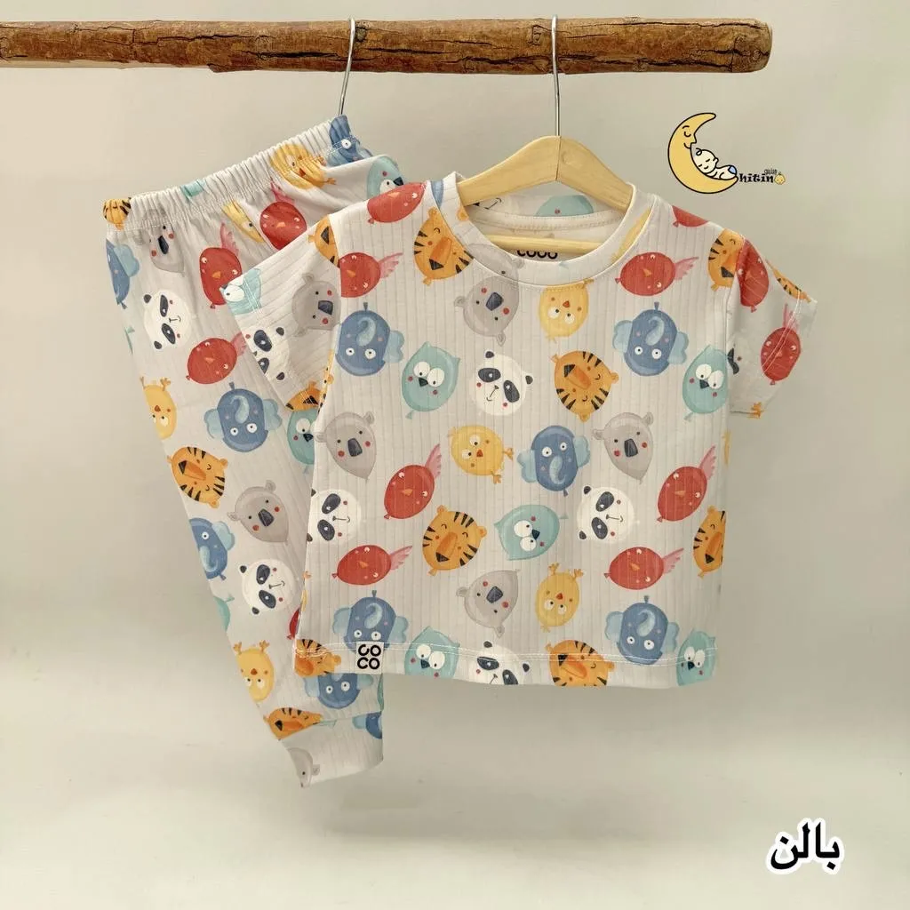 ست تیشرت و شلوار راحتی بچگانه نخ پنبه برند کوکو