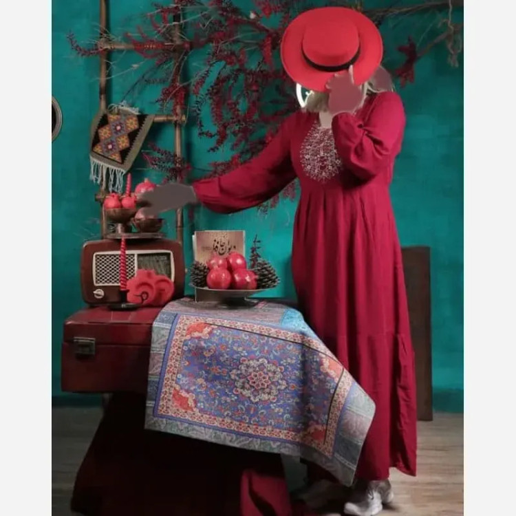 ساحلی نخ اورجینال خنک و سبک بهاره و تابستانه آیدا چاپی فری سایز