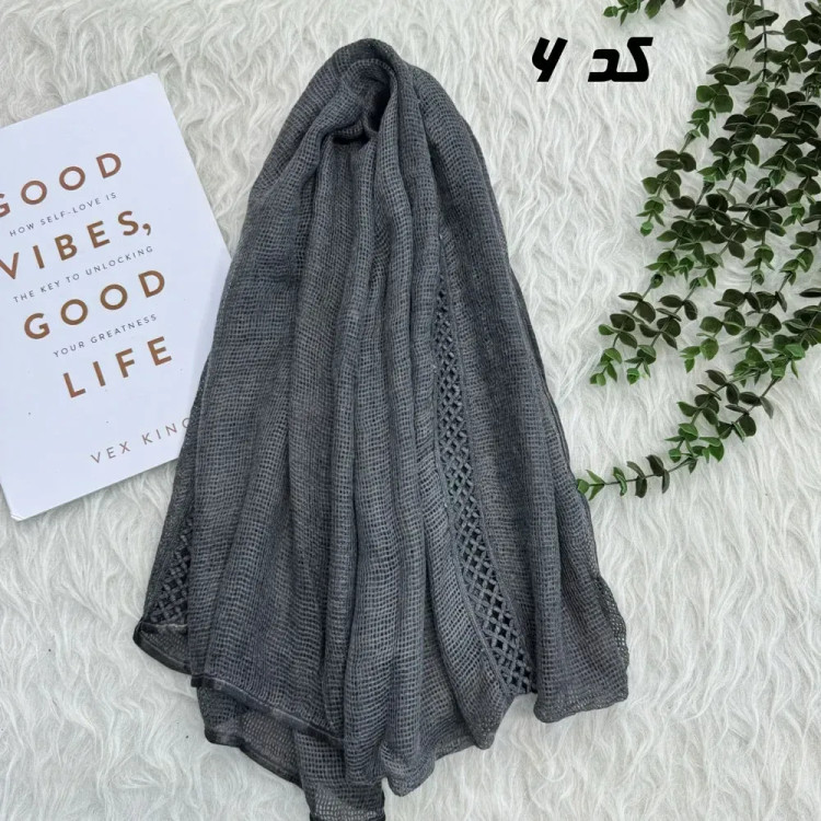 شال نخ کتان سنگشور وارداتی روزمره قواره 188 در 64 سانت
