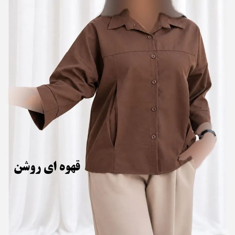 شومیز جلو پیله سیلک فری سایز مناسب تا سایز 48 زنانه و دخترانه چهارفصل راحت