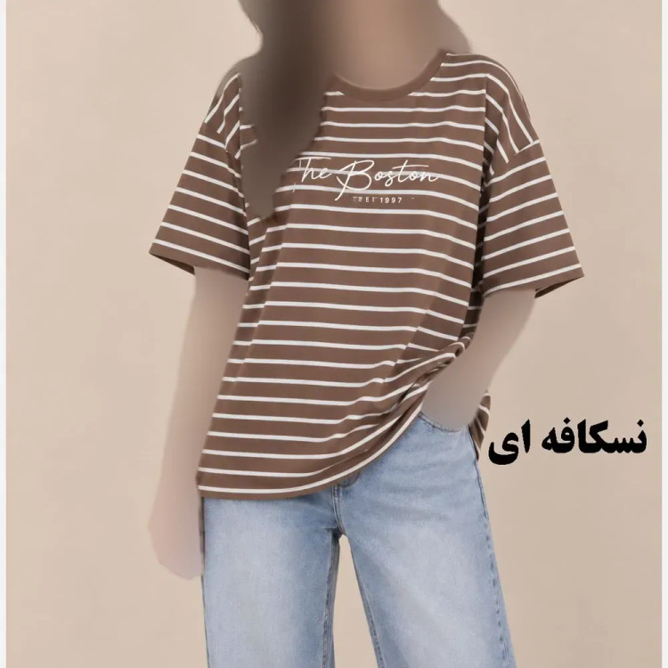 تیشرت باکسی رینگی نخ پنبه زنانه و دخترانه فری سایز مناسب تا سایز 50