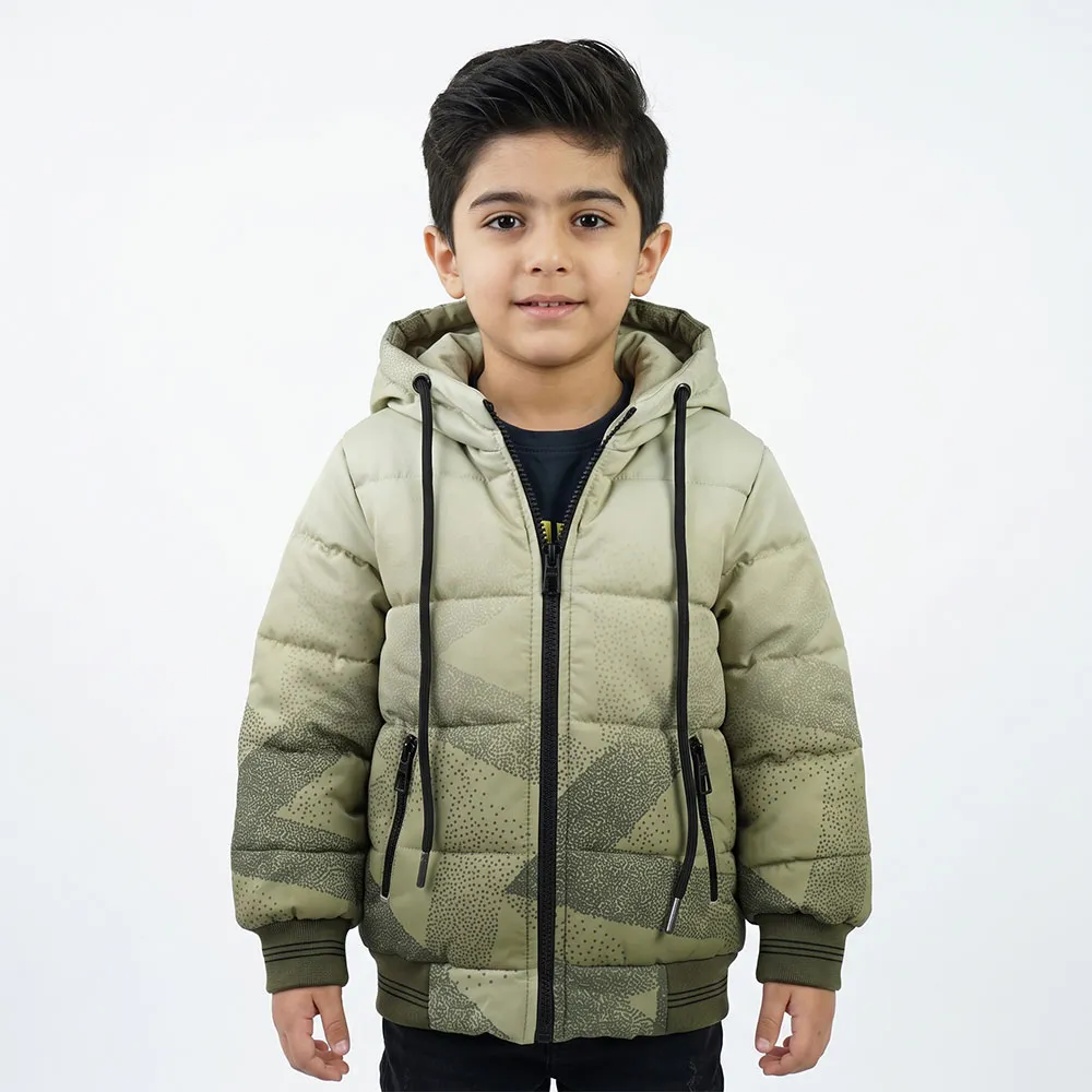 کاپشن پسرانه برزنتی آبرنگی سبز