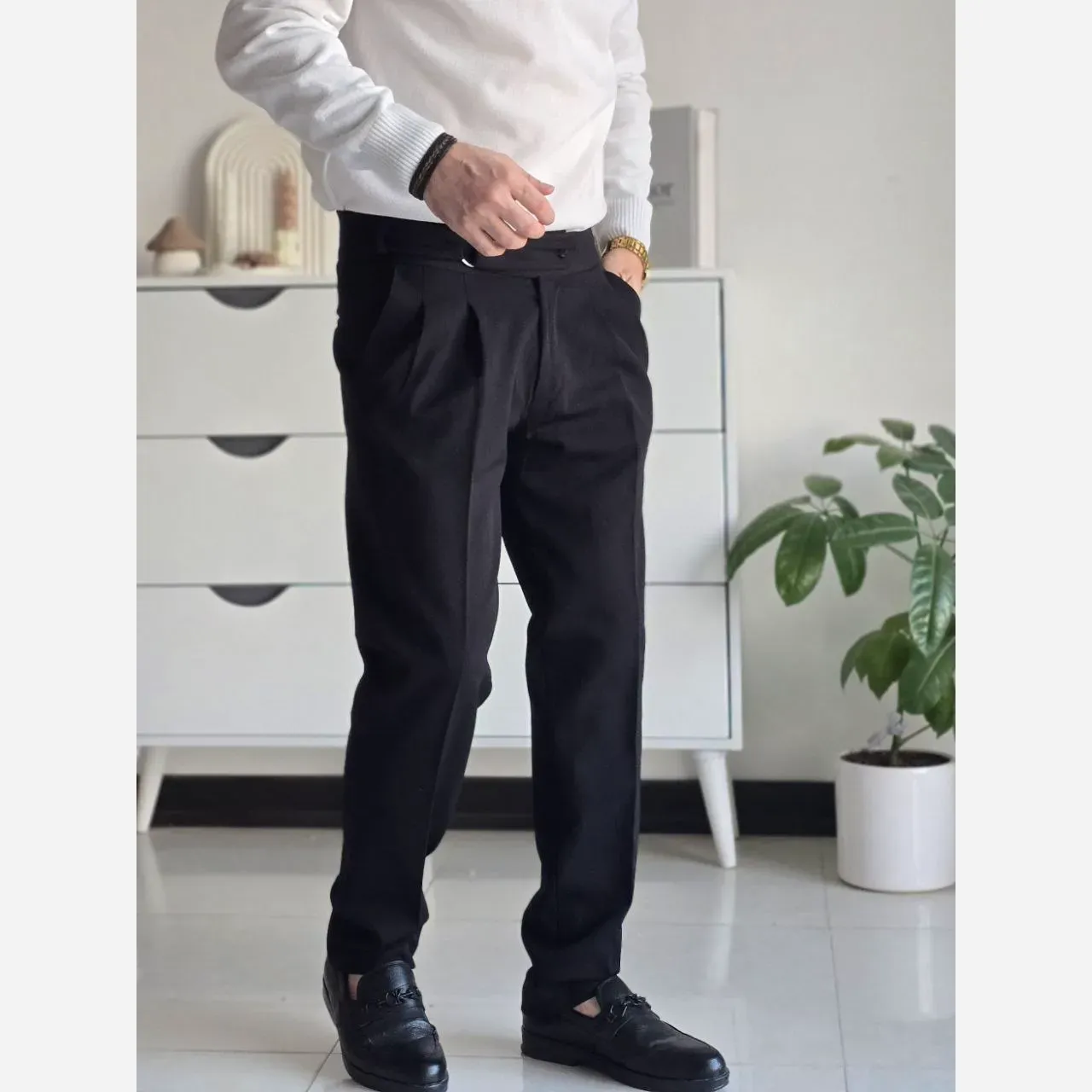 شلوار کمر ایتالیایی پارچه مازراتی