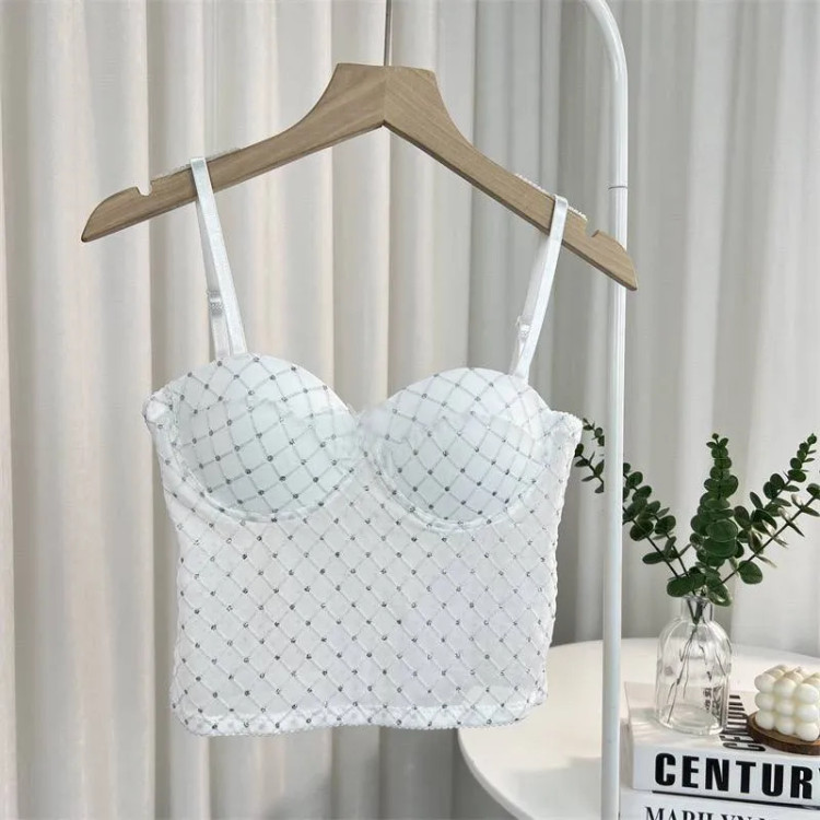 تاپ کاپدار گیپور گرم بالا اکلیلدار مجلسی دخترانه سایز اسمال مدیوم رنگ سفید و مشکی