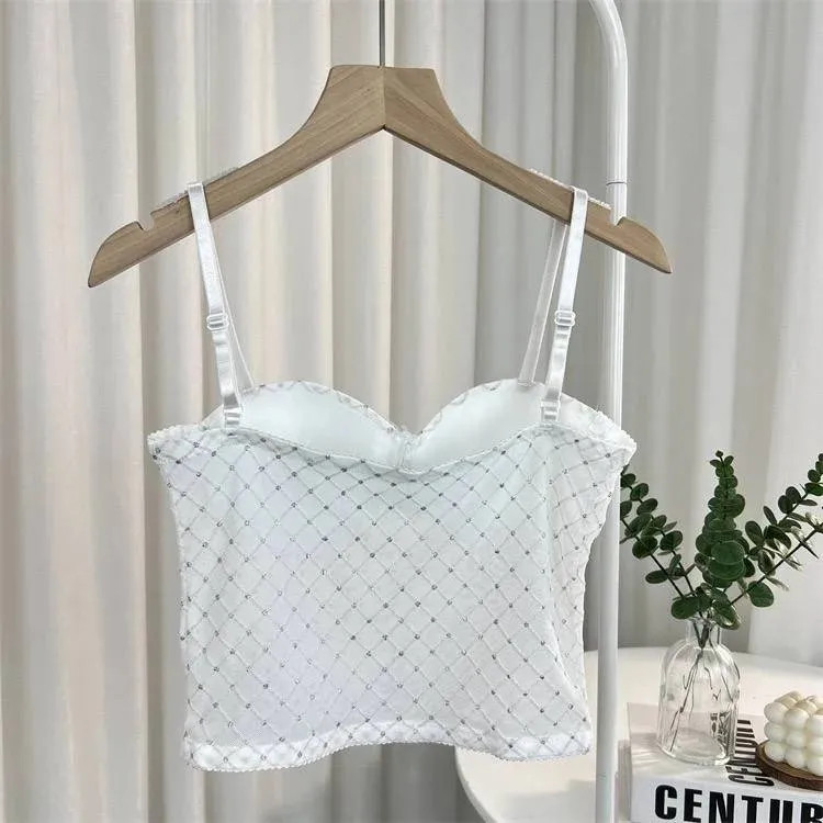 تاپ کاپدار گیپور گرم بالا اکلیلدار مجلسی دخترانه سایز اسمال مدیوم رنگ سفید و مشکی