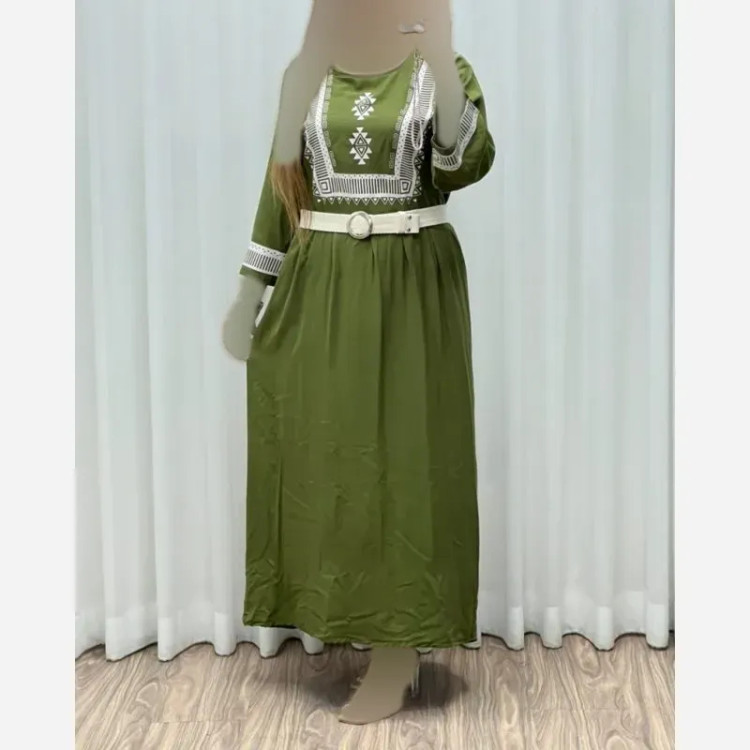 ساحلی نخی زنانه طرح سنتی بند دار فری سایز خنک تابستانی