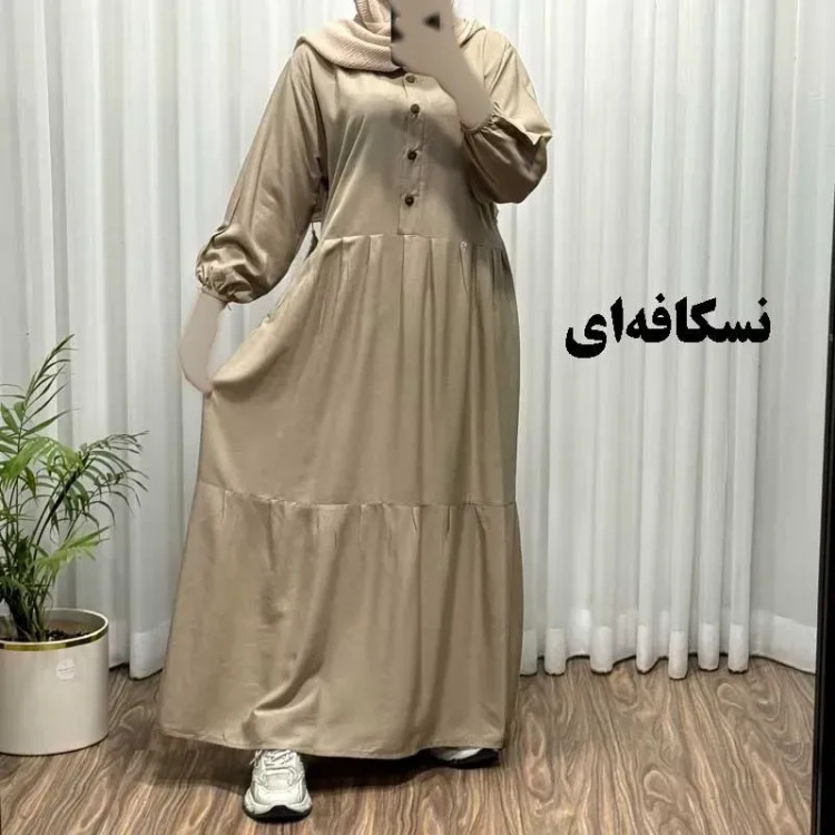 پیراهن ساحلی جلو دکمه نخی شسته شده فری سایز تا 46 بدون آبرفت و رنگ رفت کمربند دار تن خور شیک