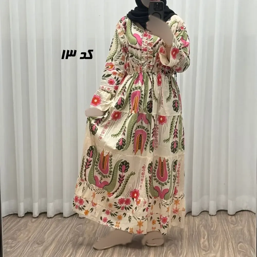پیراهن ساحلی نخی آستین بلند فری سایز تا 48 کد 749 شسته شده بدون آبرفت و رنگ رفتگی چهارفصل تن خور شیک