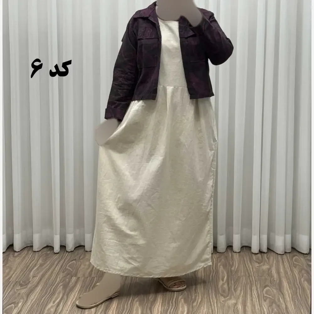 کت سارافون ترمه پاموق کد 1524 فری سایز مناسب تا سایز 46 جنس لینن چهارفصل شیک و راحت