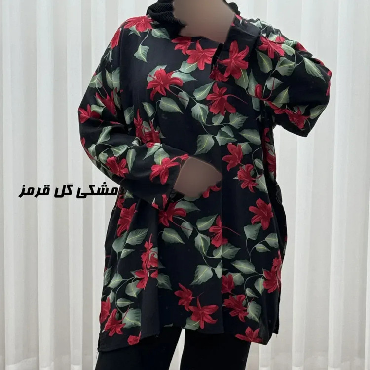 تونیک نخی زنانه طرحدار فری سایز مناسب تا سایز 52