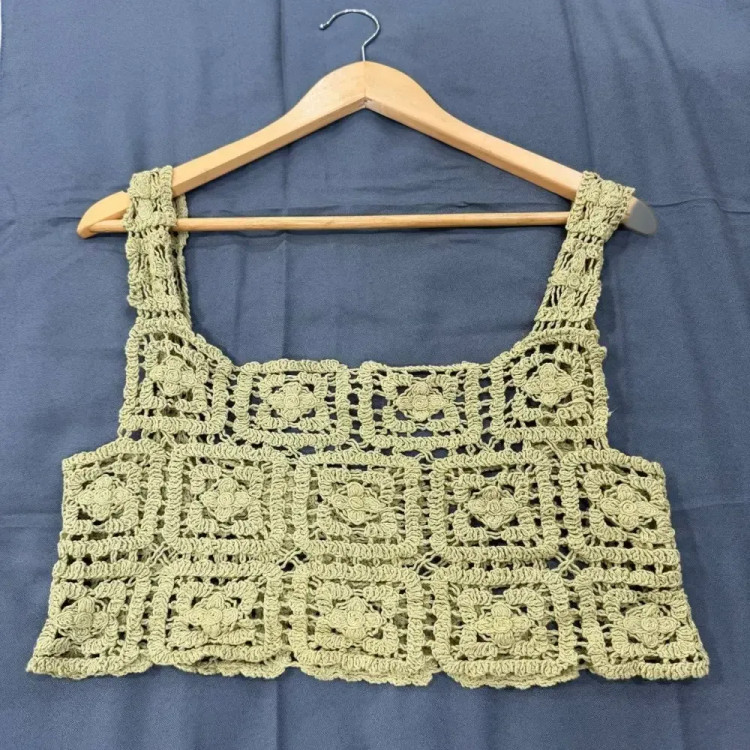 تاپ قلاب بافی فری سایز زنانه کد 1047 مناسب تا سایز 42 تن خور شیک