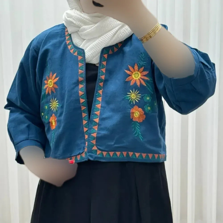 کت سارافون لینن مدل یولیا فری سایز زنانه مناسب تا سایز 48 چهارفصل شیک و راحت