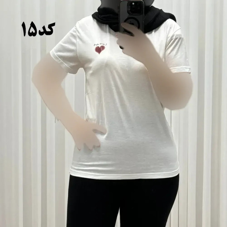 تیشرت زنانه وارداتی میکس طرحبندی کد 1269 جنس نخ پنبه چهارفصل تنخور راحت سایز M L XL