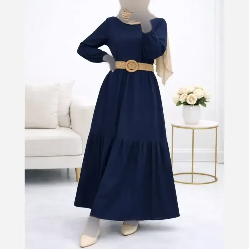 پیراهن ململ طرح آیدا یقه گره ای سایز 38 تا 48