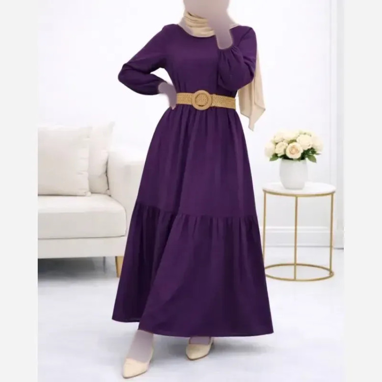 پیراهن ململ طرح آیدا یقه گره ای سایز 38 تا 48